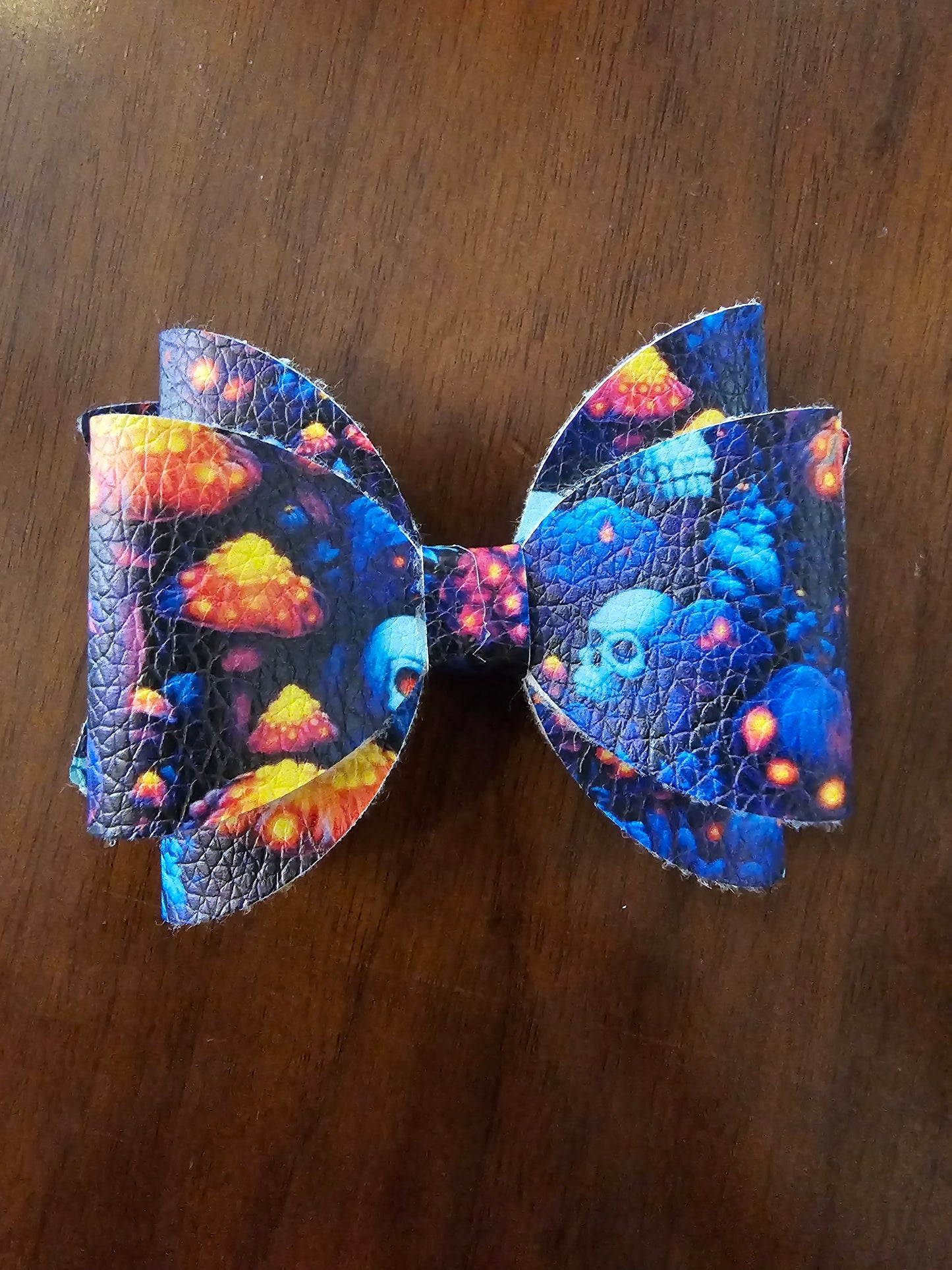 Leatherette Hair bow clips